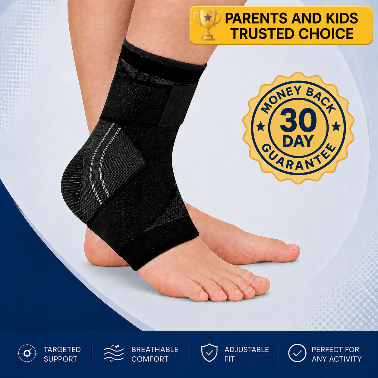 HeelGuard™ Youth Heel & Growth Plate Support Sleeve