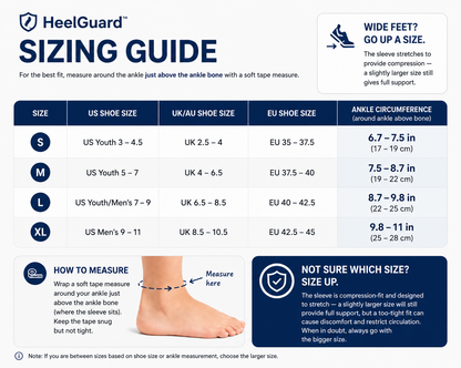 HeelGuard™ Youth Heel & Growth Plate Support Sleeve