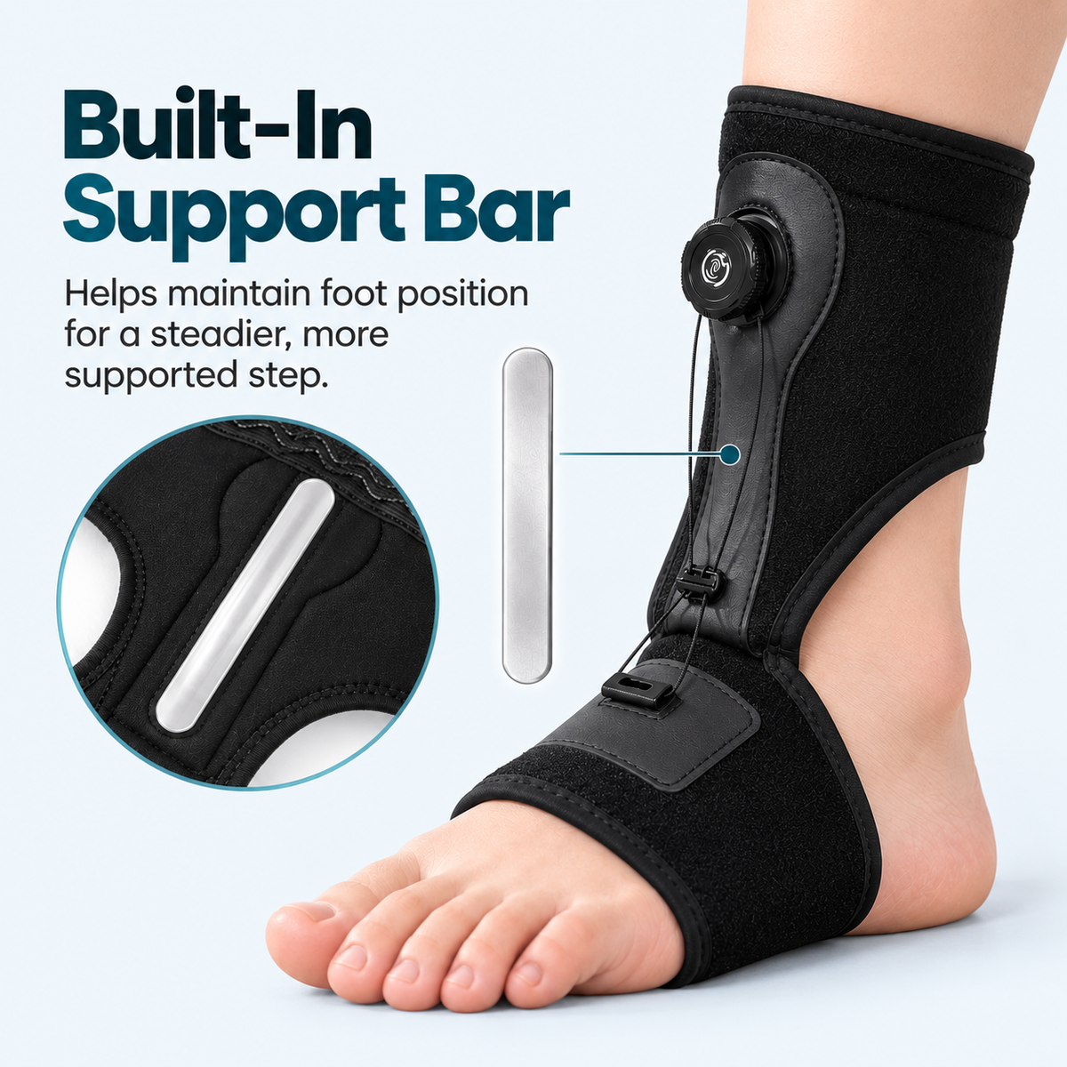 DorsiDial™ Adjustable Foot Drop Brace